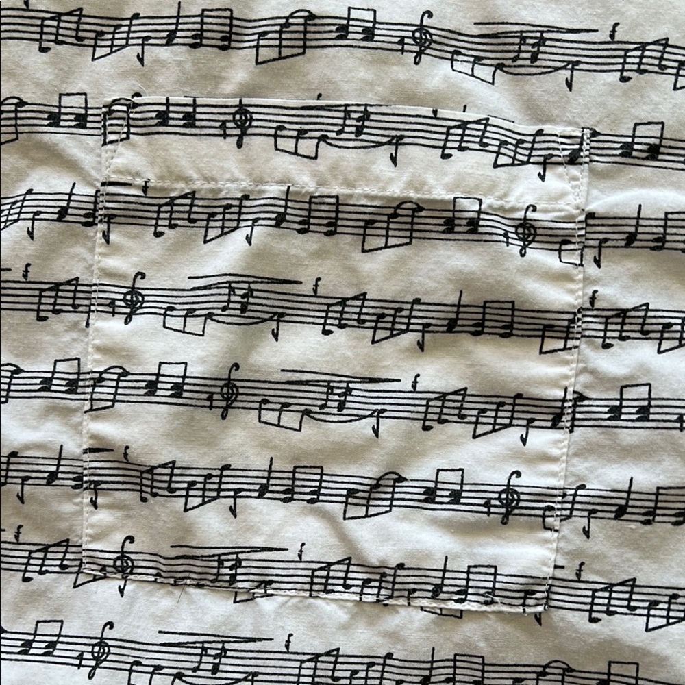 Musical Notes Striped Shirt - Picture 3 of 5